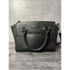 Kate Spade Grove Street Lana Handbag Purse Satchel Bag Black Leather Crossbody
